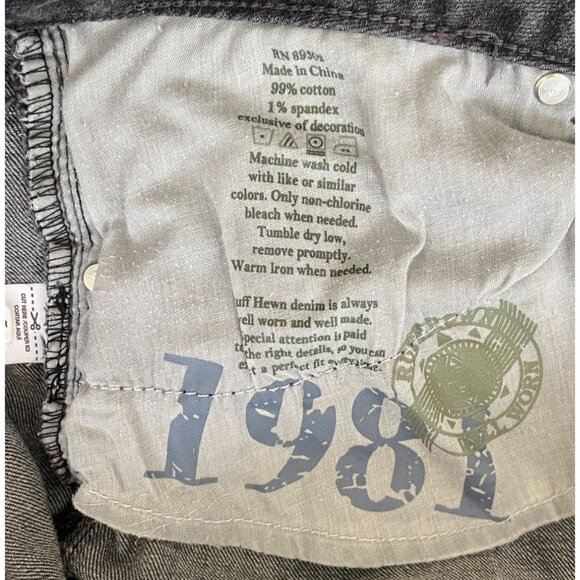 Ruff Hewn Gray Distressed Denim Jeans Skinny Leg Size 16 - Picture 10 of 10